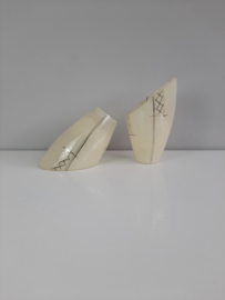 Jaren 60/70 lampenkap beige met goud
