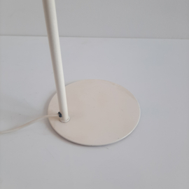 Vintage witte bureaulamp, jaren 70 tafellamp, design werklamp