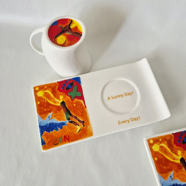 Artihove Art set van 2 kop en schotels | Corry Ammerlaan van Niekerk
