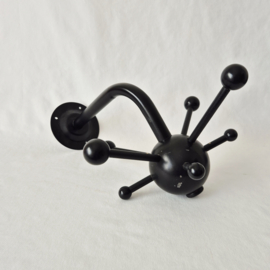 Sputnik wandkapstok zwart | Vintage Ikea kapstok | Atomic style