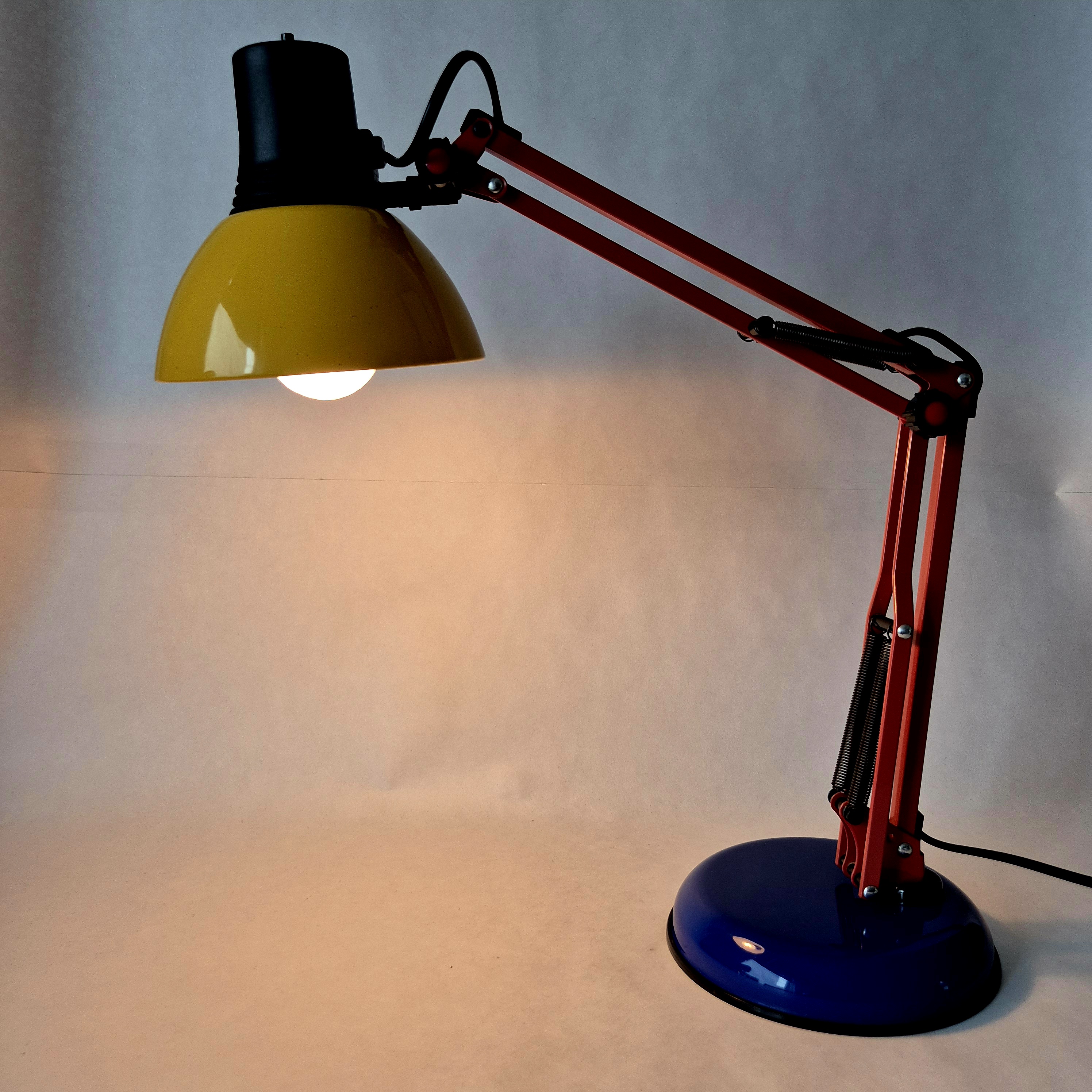 Memphis design bureaulamp | Vintage tafellamp uit de jaren 80