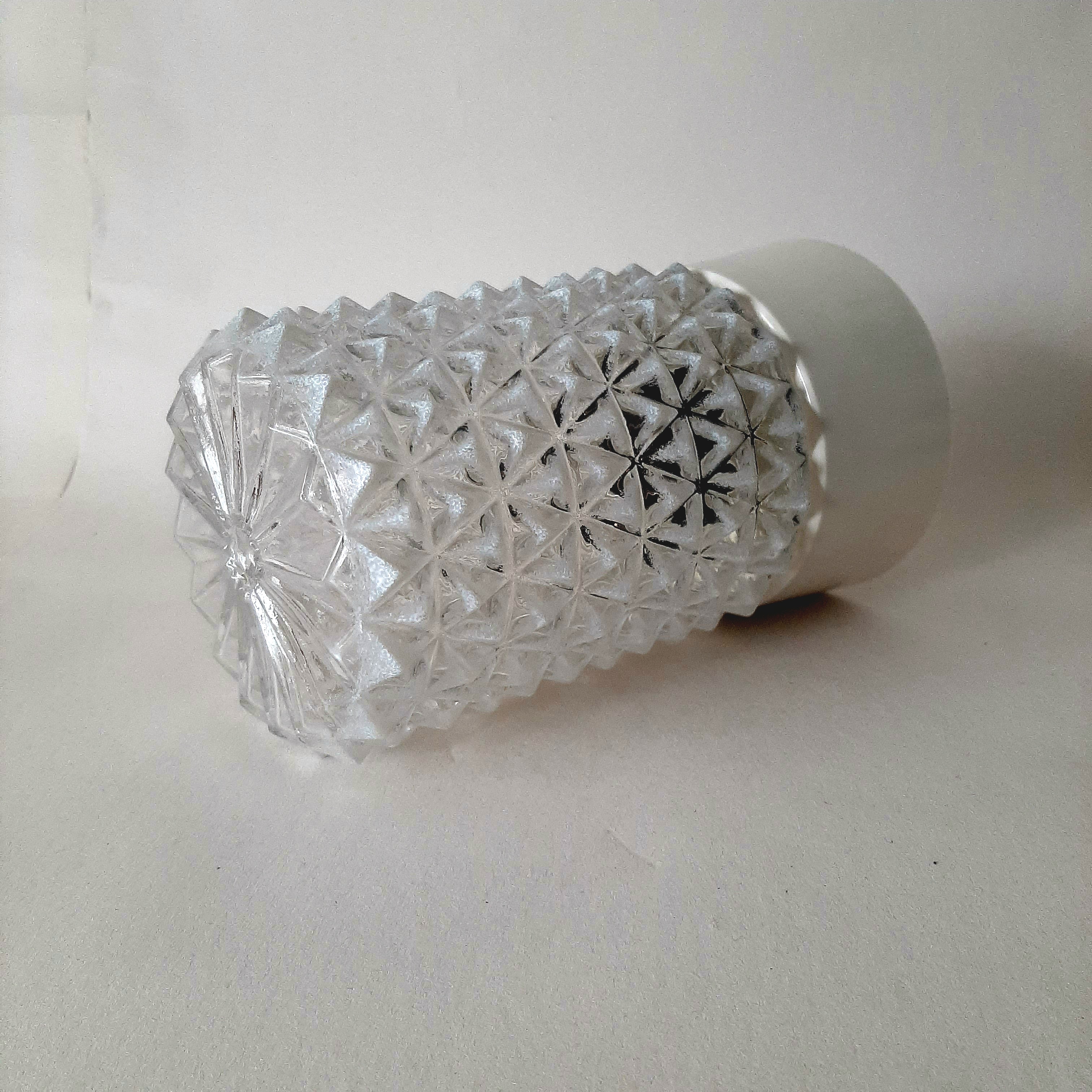 Vintage plafonniere | jaren 60 plafondlamp | Schroefbol 'Kristal 3'