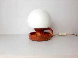 Vintage jaren 70 tafellamp | Fat Lava | Oranje lamp