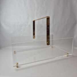Vintage plexiglas lectuurbak | Toegeschreven aan David Lange