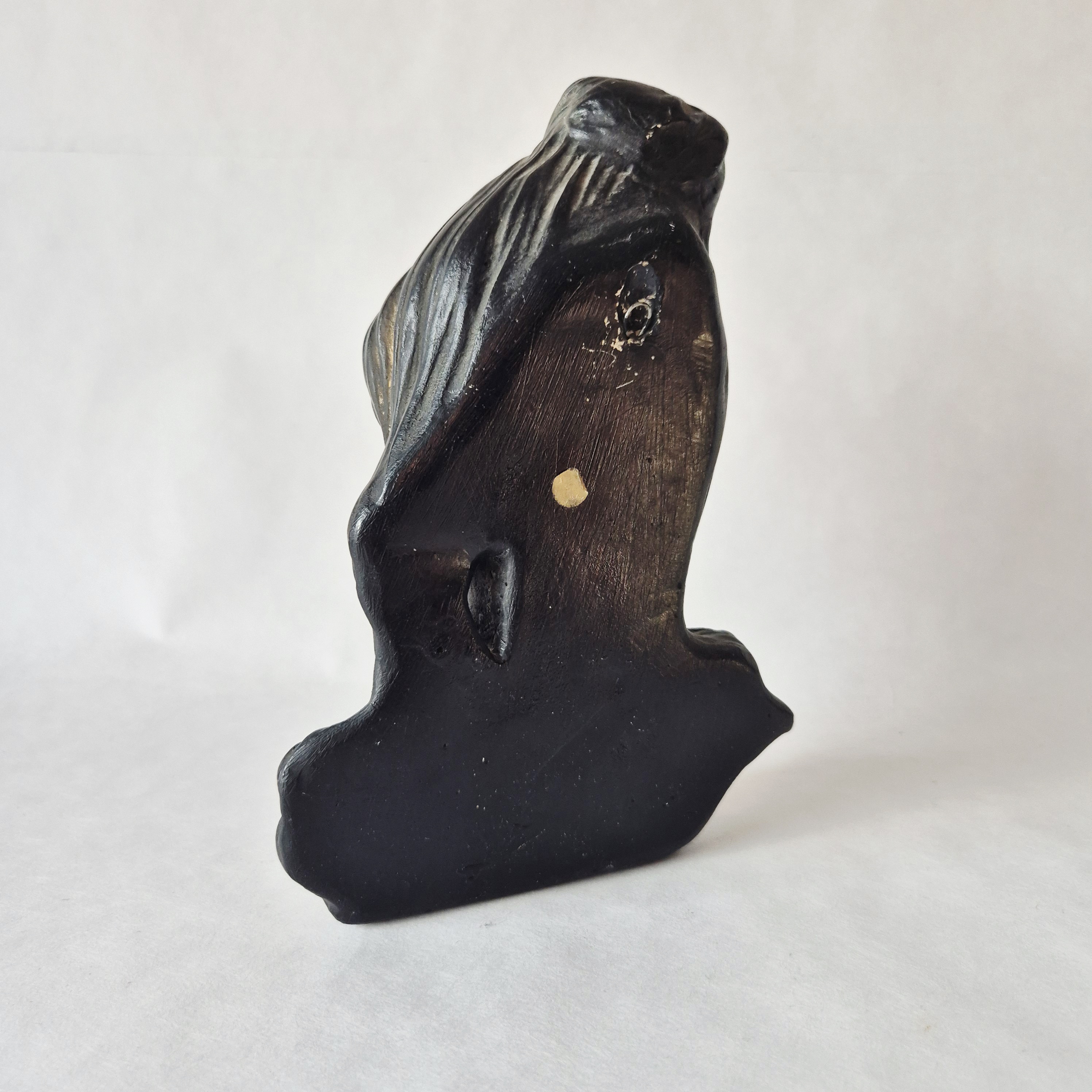 Jaren 50 wandsculptuur | Keramisch beeld portret | Wandhanger masker
