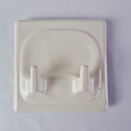Art Nouveau Inbouwtegel met 2 Haken | Maison Helman