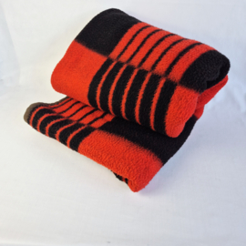 Jaren 70 Deken Zwart-Rood