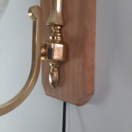 Jaren 80 wandlamp met glazen bol