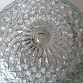 Vintage plafonniere, jaren 60 plafondlamp, helder glas