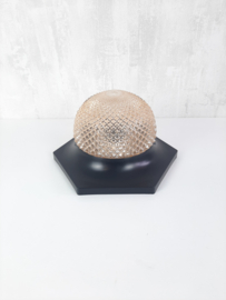 Jaren 60 plafondlamp, op hexagon plaat