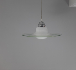 Jaren 70 glazen hanglamp, UFO, vintage hanglamp, Space Age