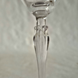 Set kristallen wijnglazen |  Vintage kristallen glazen met bewerkte voet