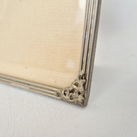 Fotolijstjes met bol glas | Vintage brocante fotolijstjes | Set van 2