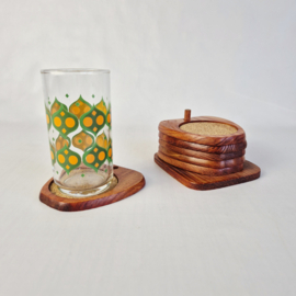 Vintage onderzetters voor glazen | Set van 6