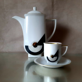 Studio Carlsbad Tsjecho-Slowakije koffieset, MCM, Boheme porselein 'Lisette'
