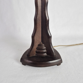 Vintage houten Tafellamp | Oorsari lamp uit de jaren 70