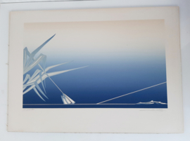 Originele zeefdruk Alfred Gockel 'Out of the blue' - Vintage kunstwerk