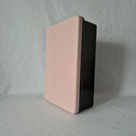 Medicijnkastje bakeliet in roze en zwart | Vintage badkamerkastje | Plaster Beinasco Torino