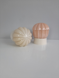 Thabur schroefbol, Art Deco plafondlamp in beige of roze