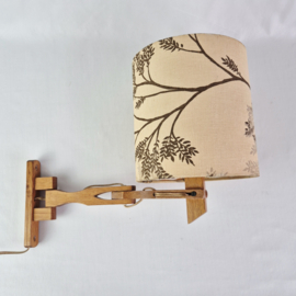 Vintage houten wandlamp
