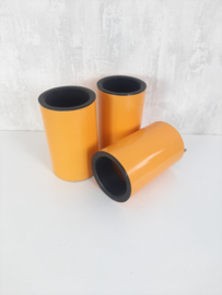 Jaren 70 spots geel, set van 3  Vintage plafondlampen