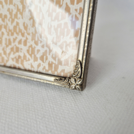 Fotolijstjes met bol glas | Vintage brocante fotolijstjes | Set van 2