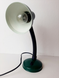 Vintage groene tafellamp, jaren 70 bureaulamp