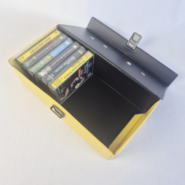 Vintage Cassettekoffer Zwart Geel