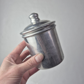 Vintage metalen potten met deksel set van 3