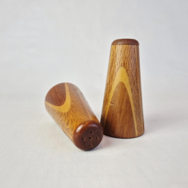 Vintage houten peper- en zoutvaatje