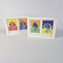 Retro Pop Art Ansichtkaarten Set van 4