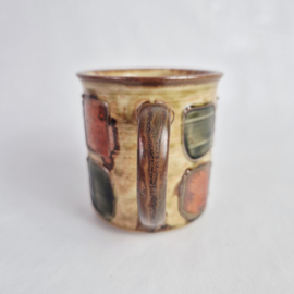 Jaren 70 mok met retro patroon | Vintage beker