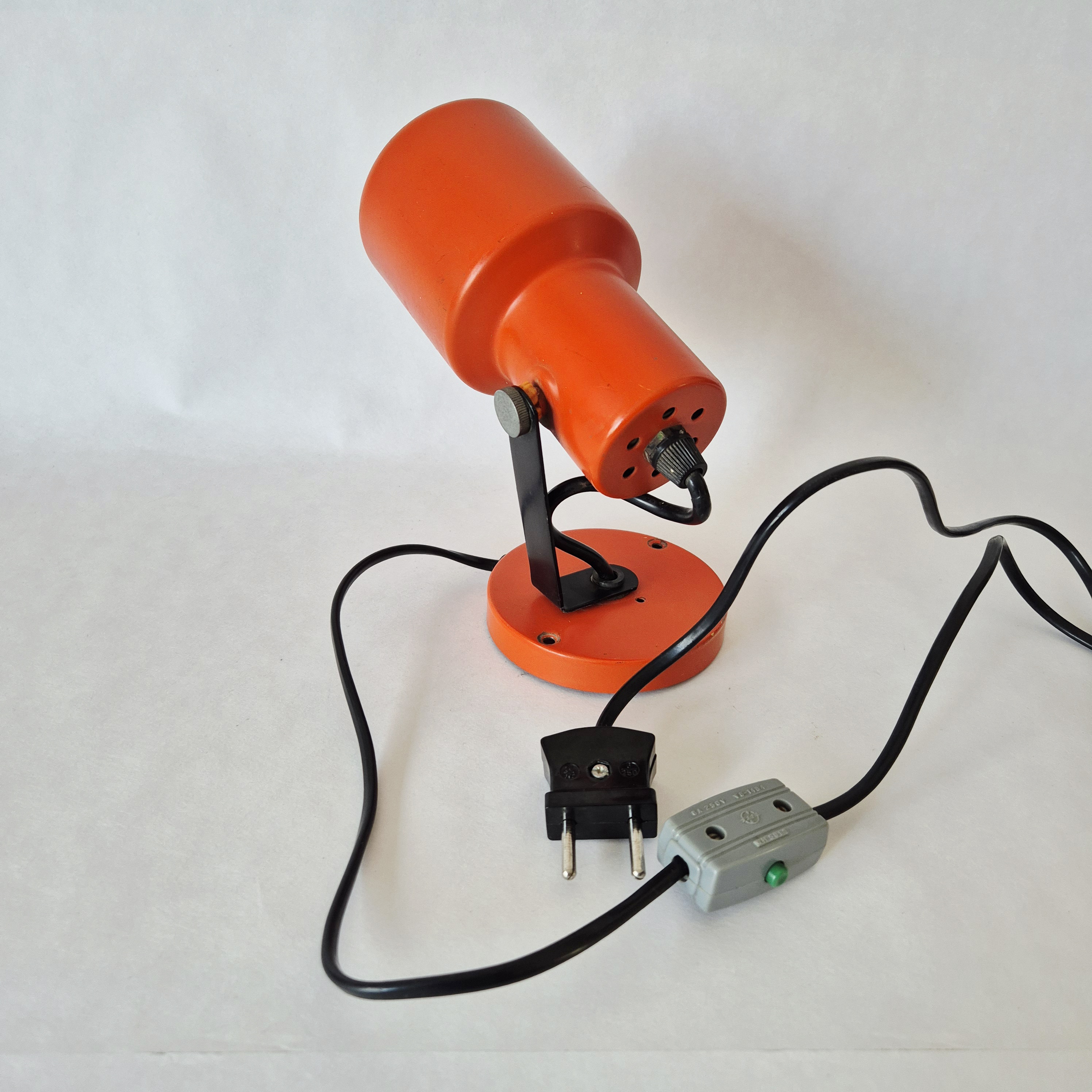 Vintage oranje spot, jaren 70 wand of plafondlamp