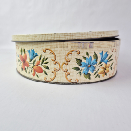 Vintage koekblik "Health, Love & Wealth & Time to Enjoy Them"