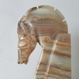 Onyx boekensteunen paard | Vintage boekensteun uit de jaren 70