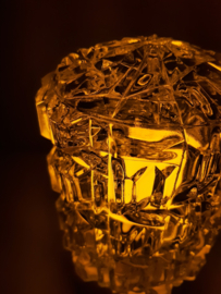 Vintage plafonniere | jaren 60 plafondlamp | Schroefbol 'Kristal 1'