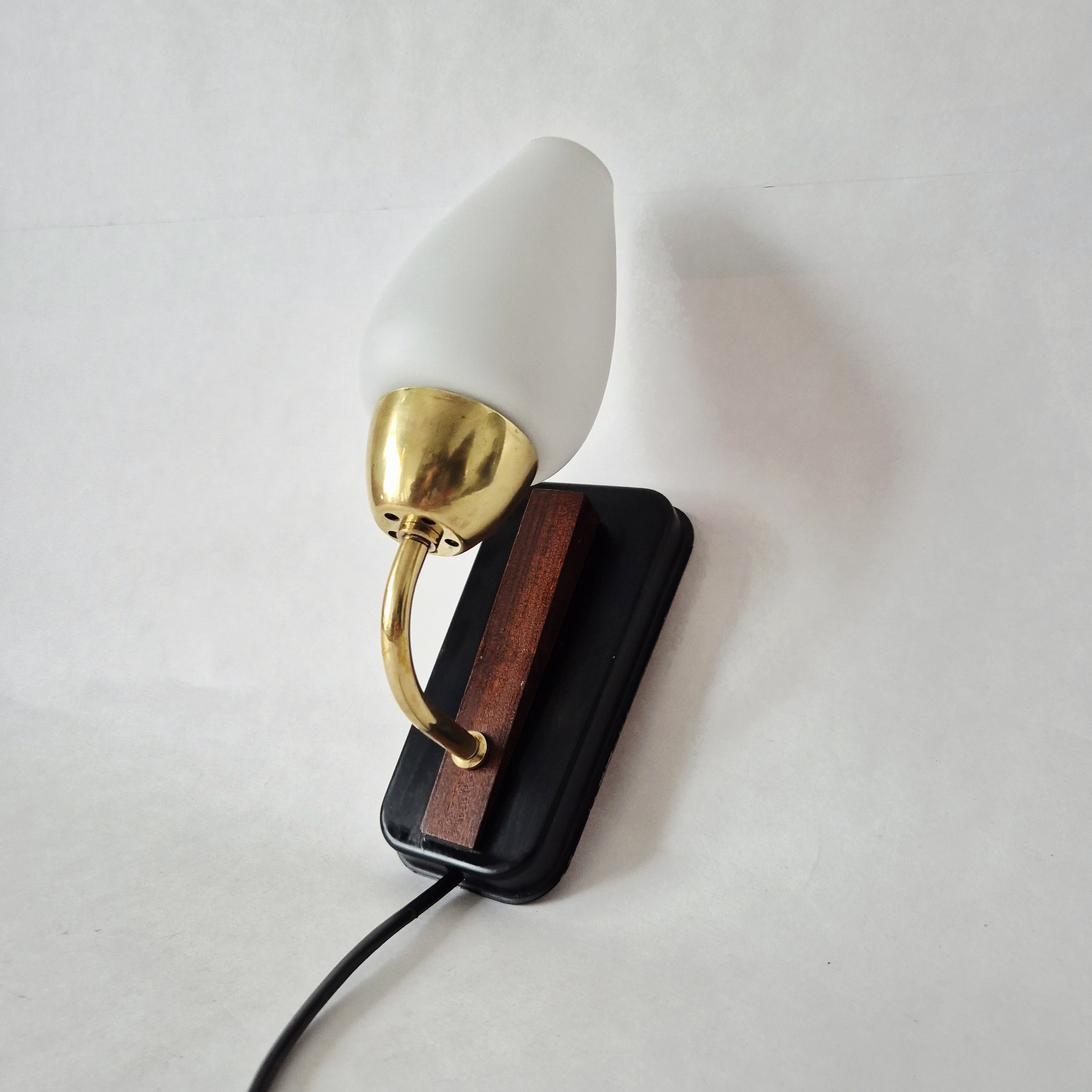 Wandlamp metaal zwart | Jaren 60 wandlampje