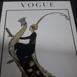 Vintage spiegel Vogue | Art Deco stijl wandspiegel