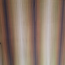 Vintage gordijnen, jaren 50 raambekleding groen, bruin. 210 cm x 285 cm