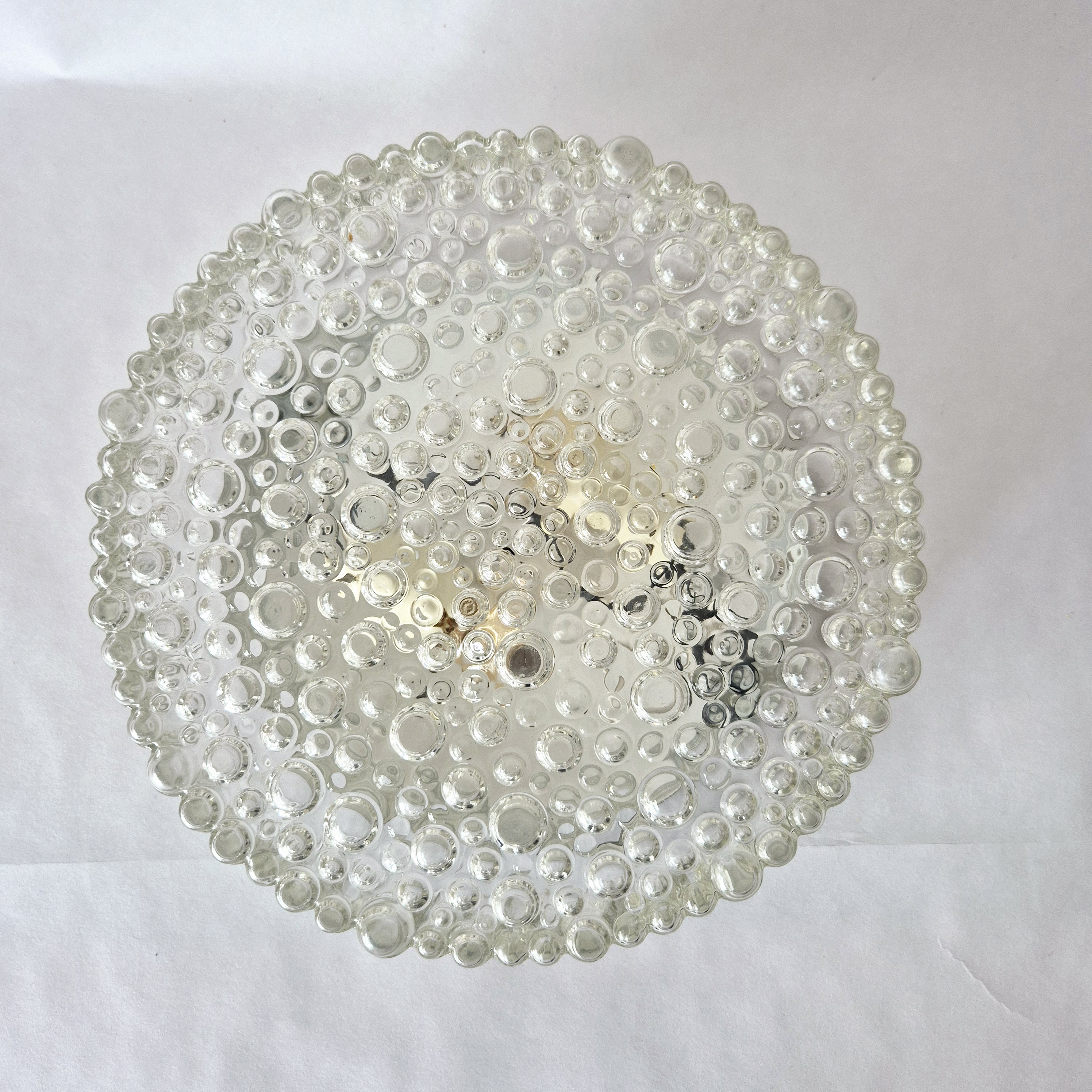 Hustadt Leuchten plafondlamp uit de jaren 60  | Bubbelglas