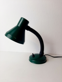 Vintage groene tafellamp, jaren 70 bureaulamp