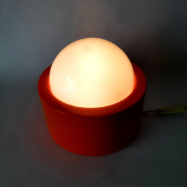 Plafondlamp oranje | Vintage plafonniere | Jaren 70 Massive plafondlamp