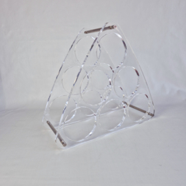 Jaren 80 plexiglas wijnrek