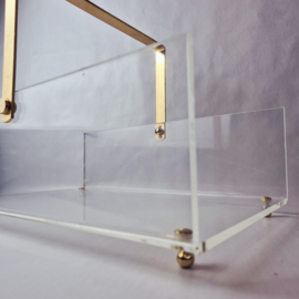 Vintage plexiglas lectuurbak | Toegeschreven aan David Lange