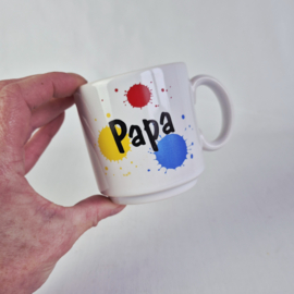 Vintage papa mok in Memphis-stijl