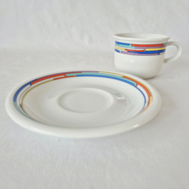 Set van 4 Arzberg Daily Rainbow kop met schotel
