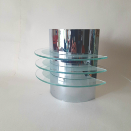 Wandlamp Ikea Drittel | Vintage Ikea | Chroom met glazen wandlamp
