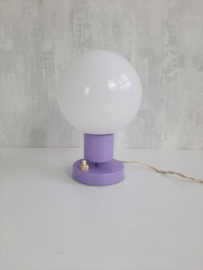 Space age jaren 70 paarse tafellamp - Vintage tafellamp met bol lila