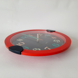 Memphis stijl wandklok | Vintage klok jaren 80 | Quartz wandklok