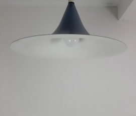 Vintage jaren 70 hanglamp heksenhoed grijs